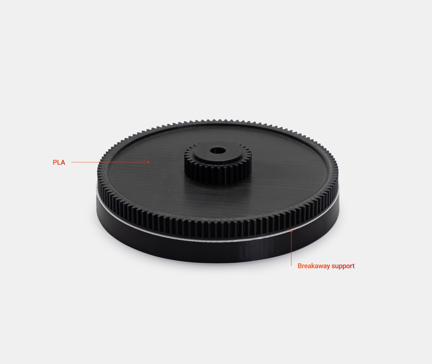 使用不同材料打印模型填充和内外壁。